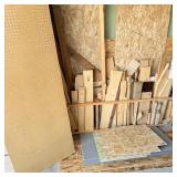 Large of assortment of scrap wood, plywood>