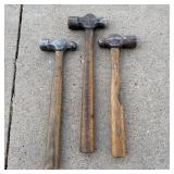 3 vintage ball pen hammers
