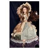 LARGE Victorian Porcelain Collectible Doll 34'