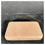 Vintage Brown Velvet Box with Faux Pearl Necklaces