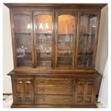 Ethan Allen Classic Manor Solid Maple Lighted >