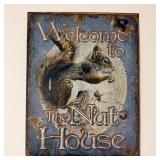 Metal wall sign welcome to the nuthouse 16ï¿½ x 12ï¿½