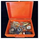 Box full of interesting vintage smalls compass