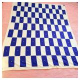 Sea Green & Blue Handstitched Quilt 70'x84'