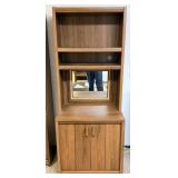 Bookshelf display case with mirror 72ï¿½ x 28ï¿½