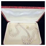Sterling Silver Faux Pearl Necklace