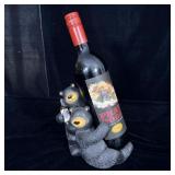 Black Bear Wine Bottle Holder w/ Prairie Berry >