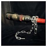 Chain Link Wine Bottle Holder w/ Starling Castle >