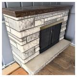 Gas faux stone fireplace insert Worked when