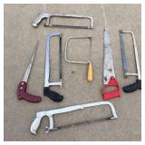 Miscellaneous hand saws vintage chrome hack saws