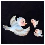 MCM Lefton Ceramic Bluebird Wall Plaques