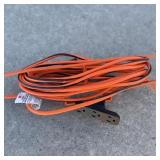 Extension cord with three-way outlet