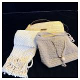 (3) Raffia Purses