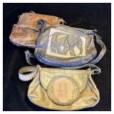 (3) Leather Purses