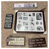 Home decor picture frame floating wall shelf