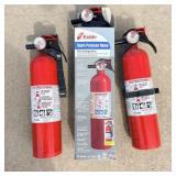 3 fire extinguishers