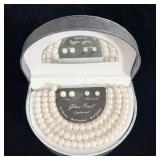 New in box 5pc Glass Pearl Set Bracelet, Necklace>