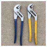 2 pair slip joint pliers
