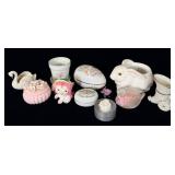 ARDALT porcelain trinket dish Avon rabbit candle