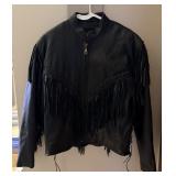 Force Genuine Leather Motorcycle Leather Fringe >
