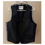 Park V Leather Vest fits like Medium