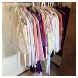 Closet of vintage clothing