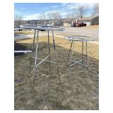 2 rolling collapsible adjustable clothing racks>