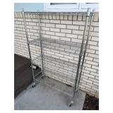 36' rolling adjustable metal shelving