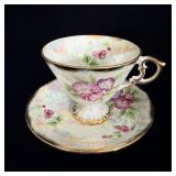 Antique Norleans Japan August Poppy Cup & Saucer