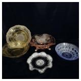 Antique Depression Glass Serving Bowls