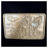 vintage Bergamot Brass Works Plow Horse belt