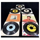 (7) 45 RPM Vinyl Records: Elvis Puppet on a String