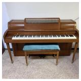 Baldwin Acrosonic spinet piano and matching bench