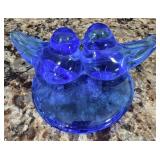 Cobalt Blue Glass Bluebirds of Happiness