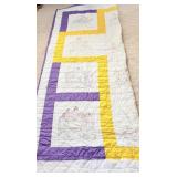 Vintage Handmade Religious Quilt 99'x77'