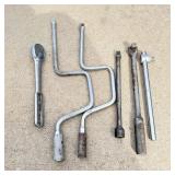 Half inch drive ratchets breaker bars extension