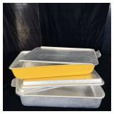 Vintage Mirro 13x9 Casserole dish w/lid & Yellow>