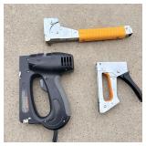 Hammer stapler, Electric staple gun, handheld