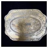 1970s southern comfort whiskey brass belt buckle
