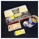 Rifle Cleaning Kit, New Ear Plugs, .45 Cal Bench>