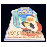 Vintage Enesco Hot Chocolate Santa Themometer 12'