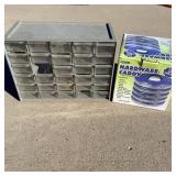 Storage drawers and hardware caddy both filled