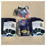 New sliding robots, earmuffs, tool band it