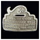1979 5 cent insert coin belt buckle