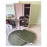 Metal storage cabinet with 15 metal folding