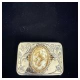 Two Tone Prospector Theme Oval Cabochon  w/ Gold >