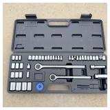 Socket set quarter inch 3/8 inch and half inch