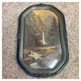Antique bubble glass Waterfall picture 15ï¿½ x 22ï¿½
