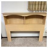 Blonde finish full/queen library headboard