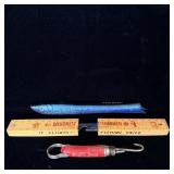 Expanding telescopic minnow fishing pole, vintage